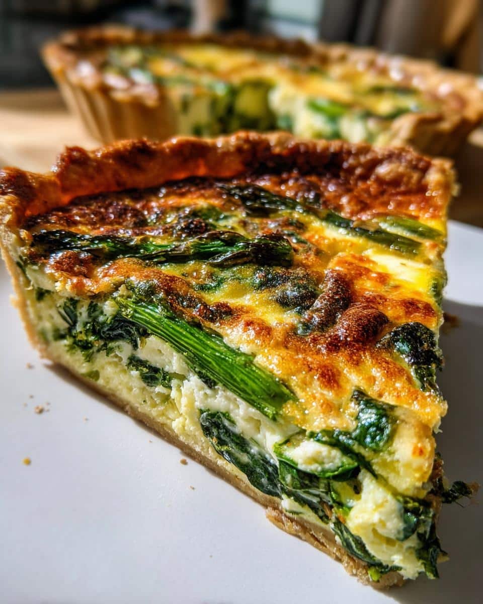 Irresistible Asparagus Spinach Quiche Cooks in Just 1 Hour 2 Asparagus Spinach Quiche - detail 2