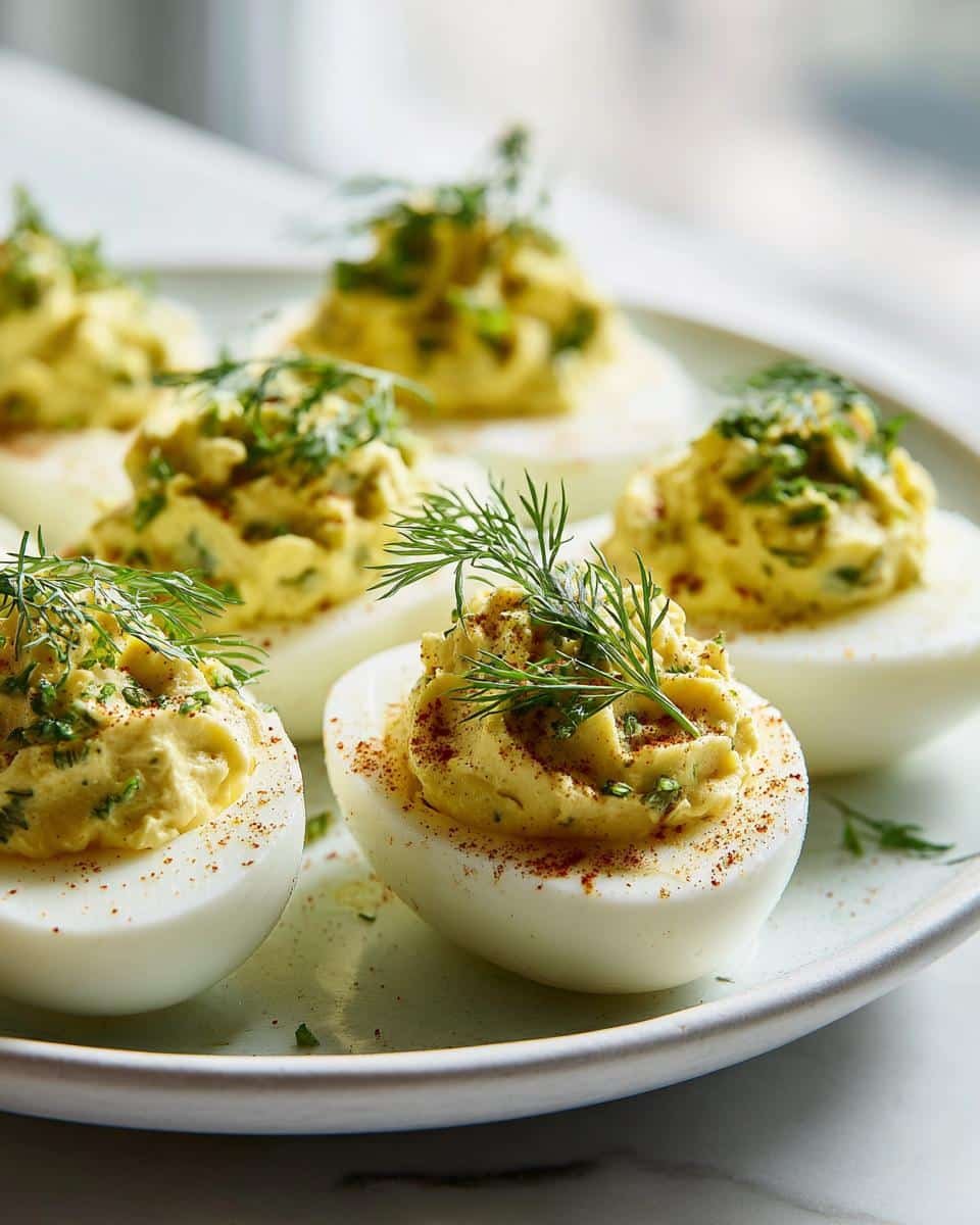 Dill Pickle Deviled Eggs - detail 1