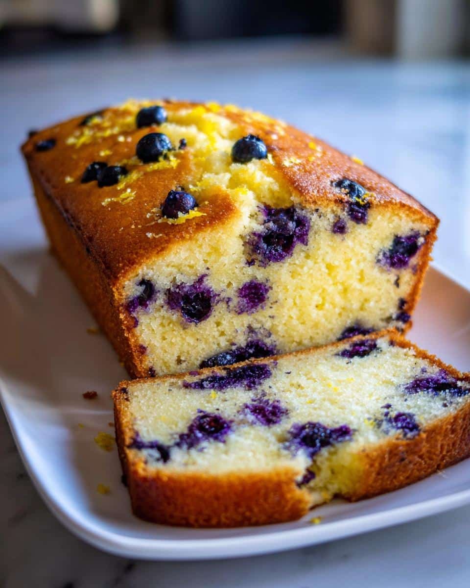 Irresistible Lemon Blueberry Pound Cake Recipe for 12 Blissful Slices 2 Lemon Blueberry Pound Cake - detail 2