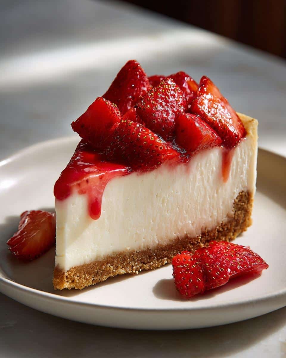 Irresistible No Bake Strawberry Cheesecake in 20 Minutes 1 No Bake Strawberry Cheesecake - detail 1