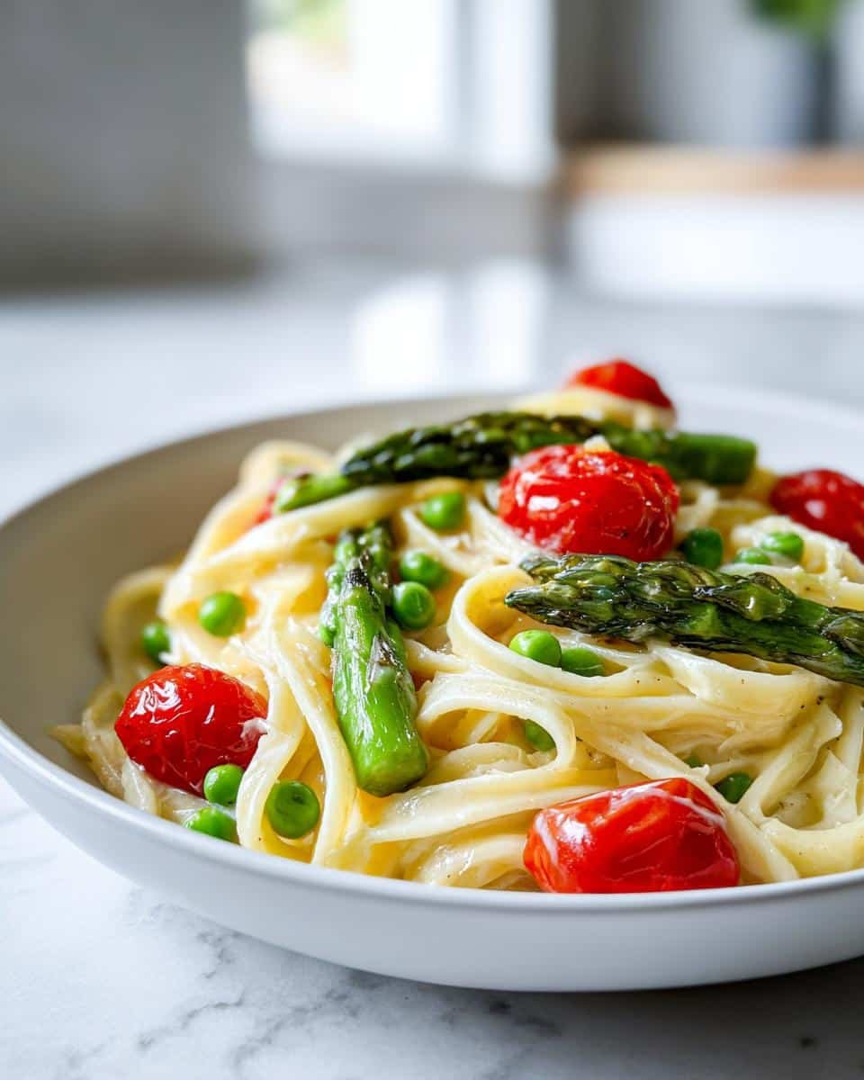 Creamy Spring Veggie Alfredo Pasta in Just 30 Minutes 2 Spring Veggie Alfredo Pasta - detail 2