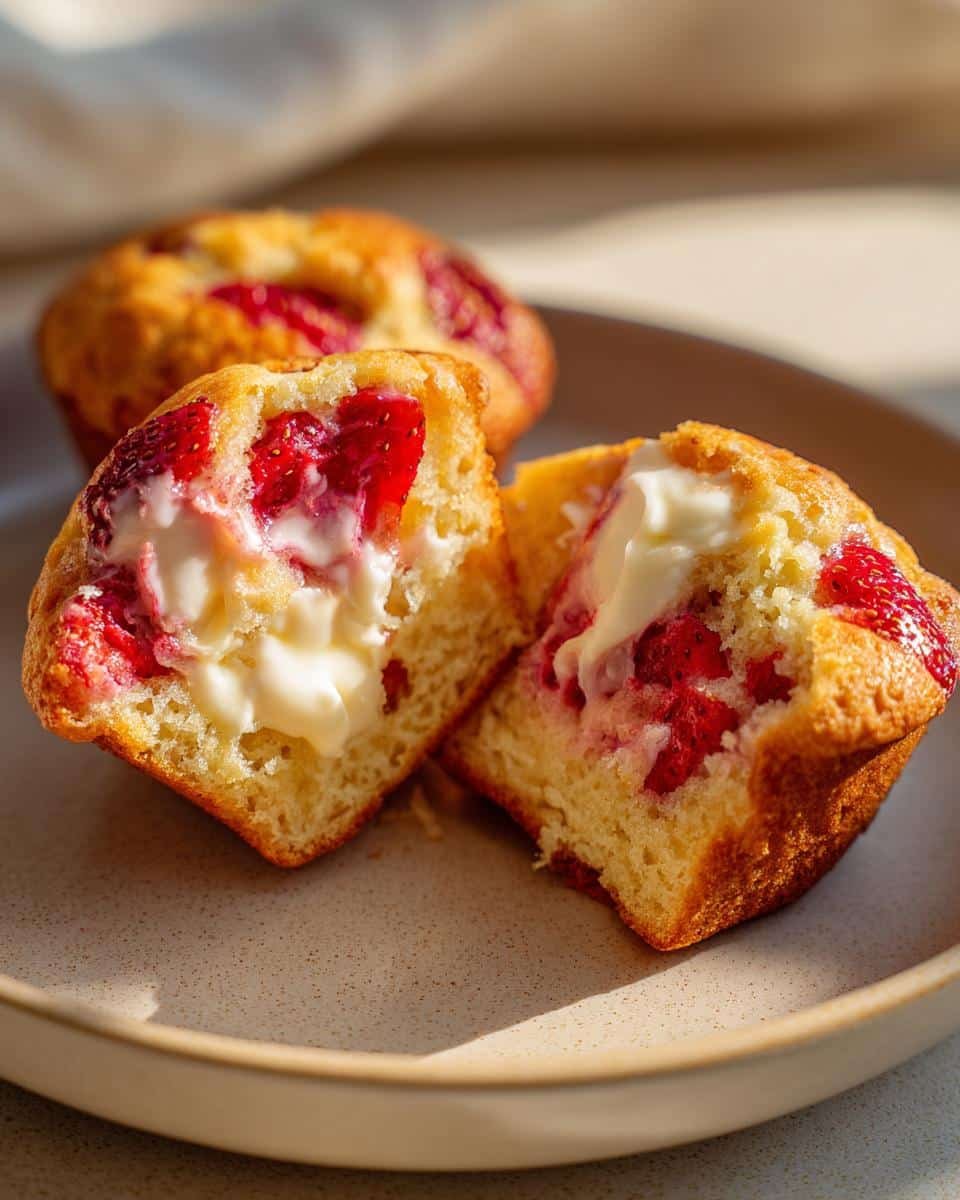 Strawberry Cream Cheese Muffins: 1 Heavenly Bite You Can't Resist 2 Strawberry Cream Cheese Muffins - detail 2